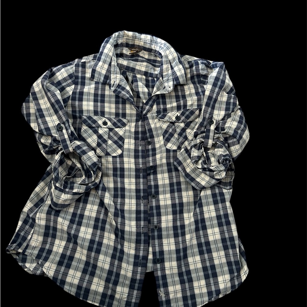 Eddie Bauer plaid button up